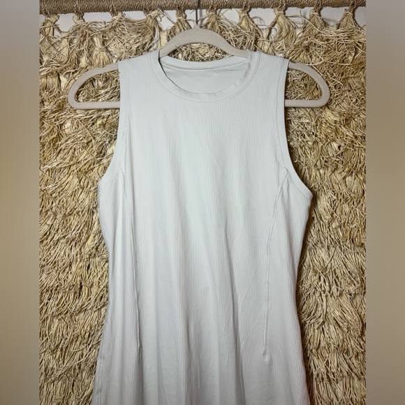 Lululemon•All Aligned Ribbed Midi Dress• Nulu Contour Rib• Bone NEW•NWOT•Size 6 - Picture 6 of 15
